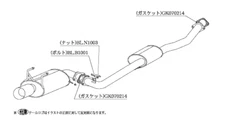 KAKIMOTO RACING EXHAUST KAKIMOTO.R FOR NISSAN STAGEA WGNC34 NS343