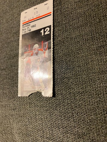 Stub de billet Philadelphia Flyers vs Saint Louis Blues 1982 - victoire Pelle Lindbergh - Photo 7/10