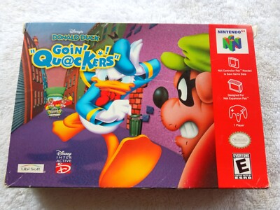 N64 NINTENDO 64 Donald Duck Goin'Quackers Complete Tested and Working