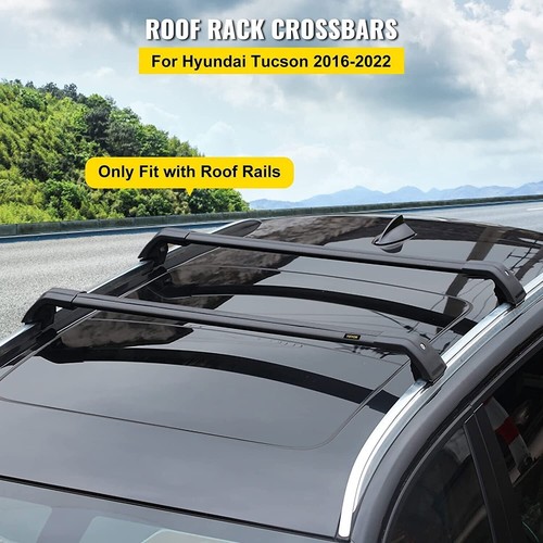 2Pcs Fits For Volvo V40 2013-2019 Lockable Roof Rail Rack Cross Bar Crossbars - Picture 7 of 10