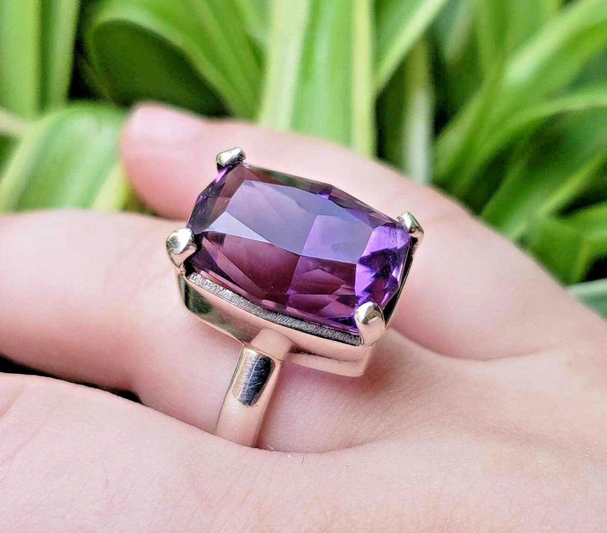 Nature Engagement Ring With Amethyst-3756 | Jewelry by Johan - Jewelry by  Johan