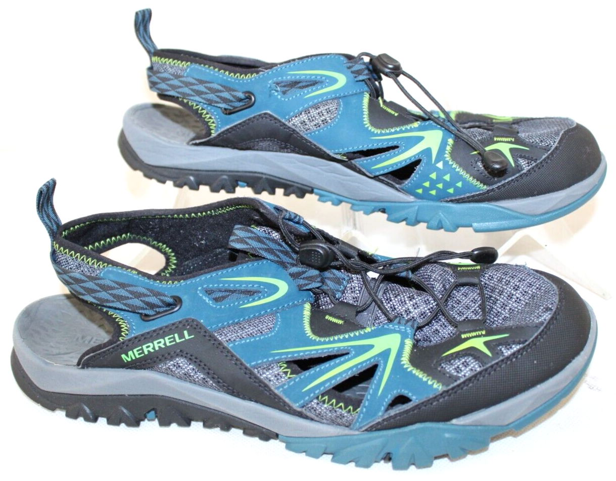 Sandali da trekking Merrell blu brillante uomo 9 blu verde grigio con cinturino J35411