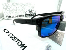 OAKLEY HOLBROOK CUSTOM BLACK W/ PRIZM SAPPHIRE IRIDIUM POLARIZED SUNGLASSES NEW