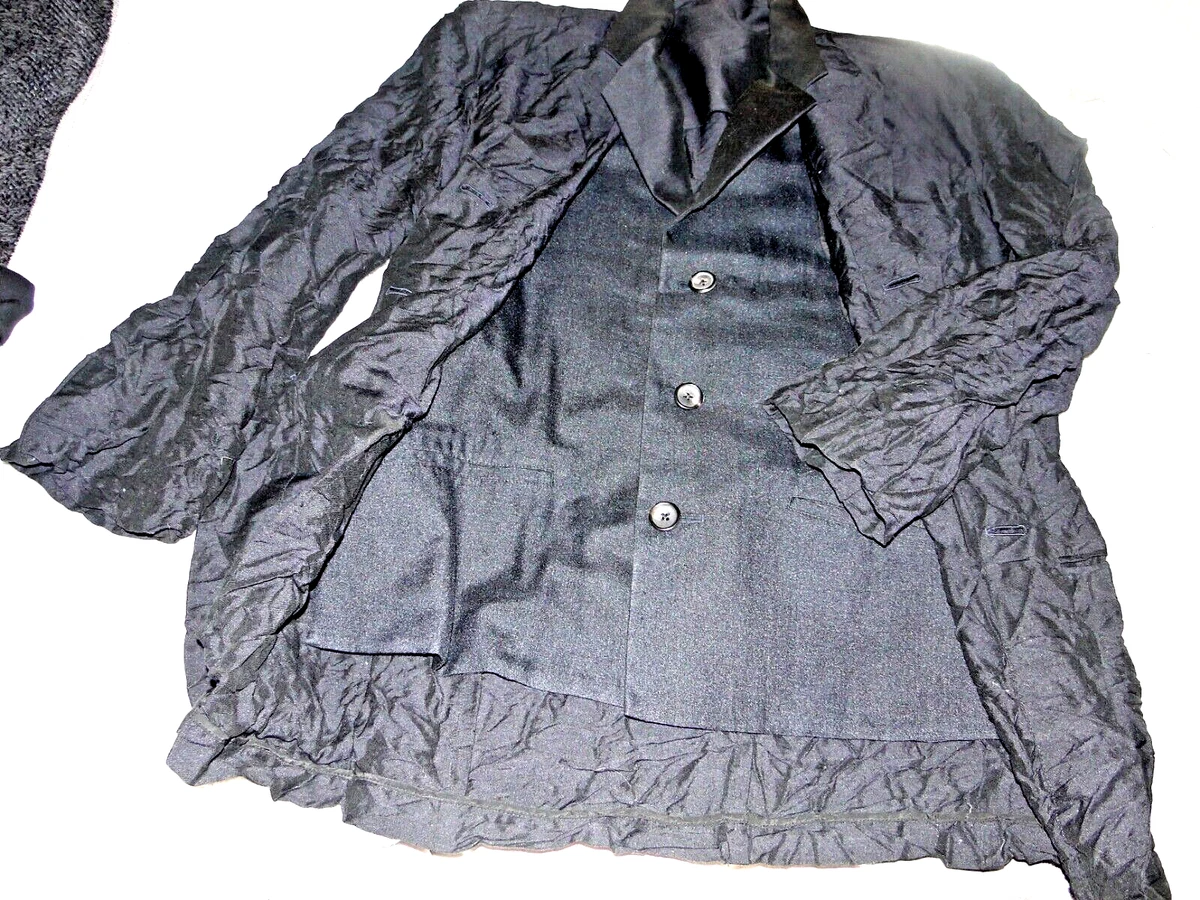 YOHJI YAMAMOTO POUR HOMME DOUBLE FRONT CRINKLE BLAZER JA2 US 42''