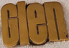 1979 Vintage GLEN BBB Solid Brass Belt Buckle Name 