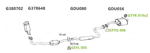 DAIHATSU CHARADE Mk IV 1.3 i 1.3 1.0 1993-2000 Exhaust Rear Silencer - Bild 2 von 3