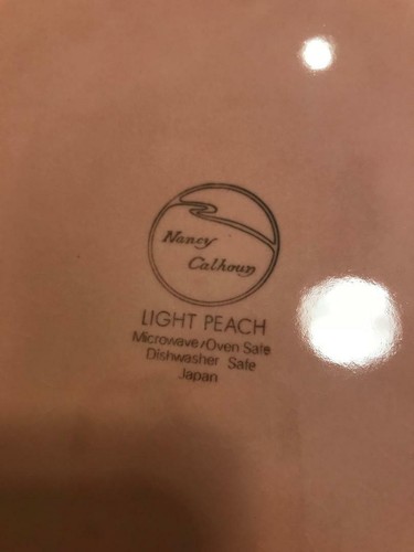 NANCY CALHOUN Dinnerware Stoneware Dishes Plates Cups and Bowls Vintage Peach - Picture 14 of 18