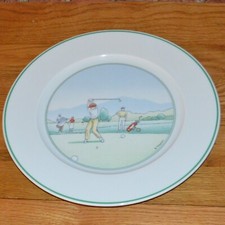 Aplico Golfer Plate 'At The Tee' Golf Made in France 11 Inch Golfing