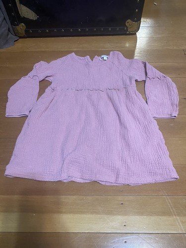 Chelsea & Violet Pink Muslin Dress Knee Length 6 Lined Long Sleeve - Bild 1 von 5