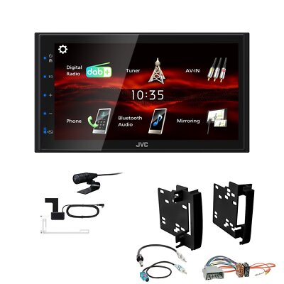 JVC KW-M180DBT 2DIN DAB+ Autoradio für Chrysler 300C 2008-2010 schwarz