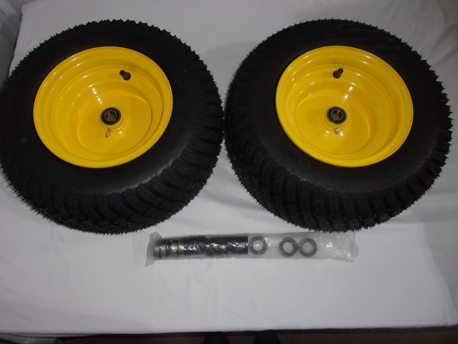16x6.50-8 Tubeless Lawn Mower Tire and Wheel with 3-4.5 Inch Offset