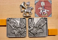 stampo ghisa cavallo soldato piombo stagno  meisterzinn 1003