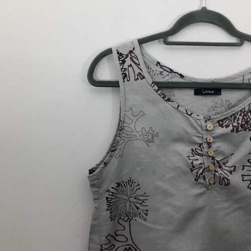 Intown Dress Womens UK 10 Grey Flax Linen Blend Shift Summer Beach Holiday - Picture 2 of 12