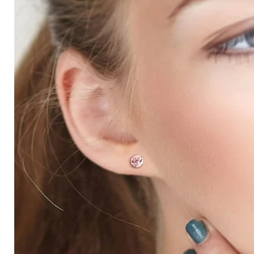 Pendientes Morganita Oro Rosa 10k Falta Una Mariposa Espalda Foto 3 de 4