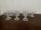 7 Vintage Steuben Crystal Coupe Glasses