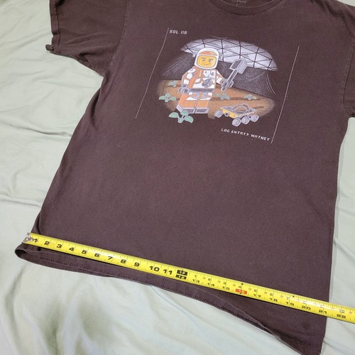 TeeFury The Martain T-Shirt Brick Design Mars Figure Size Large L Cotton USED - Picture 6 of 12