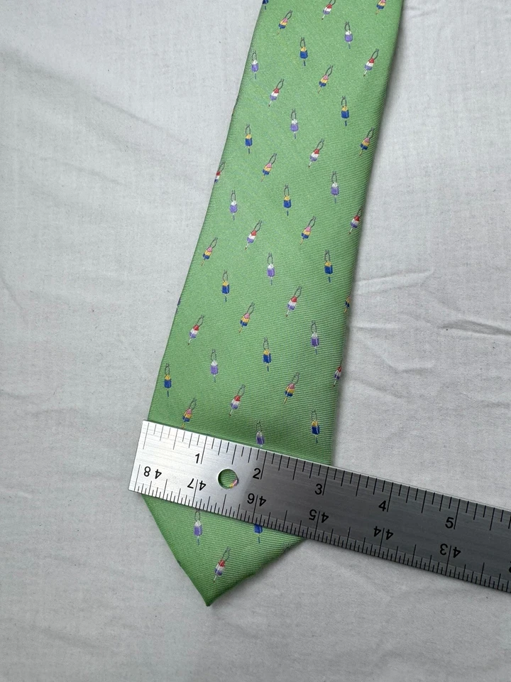 Corbata bobber de pesca verde Southern Tide 100 % seda 3” W 58” L Foto 4 de 4