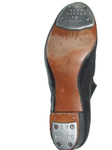 BLOCH - Black Leather Cuban Heel Tap Shoes - Size 5 23.5cm - VERY GOOD CONDITION - Picture 11 of 16