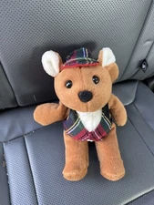 Commonwealth Beaver Stuffed Animal Plush 9” Plaid Hat And Vest 1994 Vintage Toy