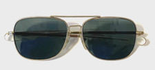 VINTAGE VIETNAM WAR U.S. OPTICS AVIATOR PILOT SUNGLASSES SILVER JAPAN MADE NICE
