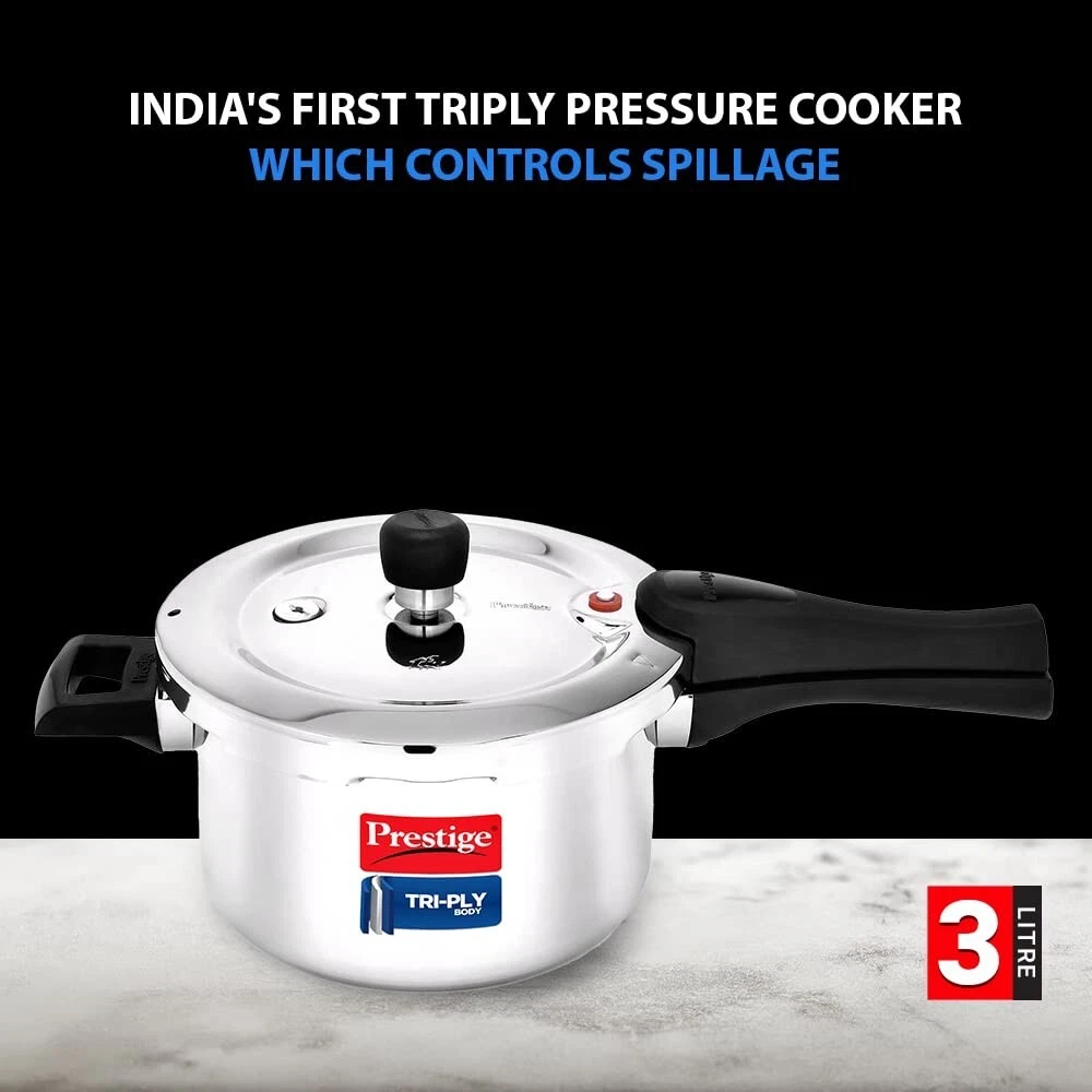 Prestige Svachh Triply 3 L Stainless Steel Induction Compatible