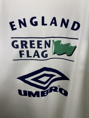 Vintage 90s Umbro England Football Training Jacket Green Flag