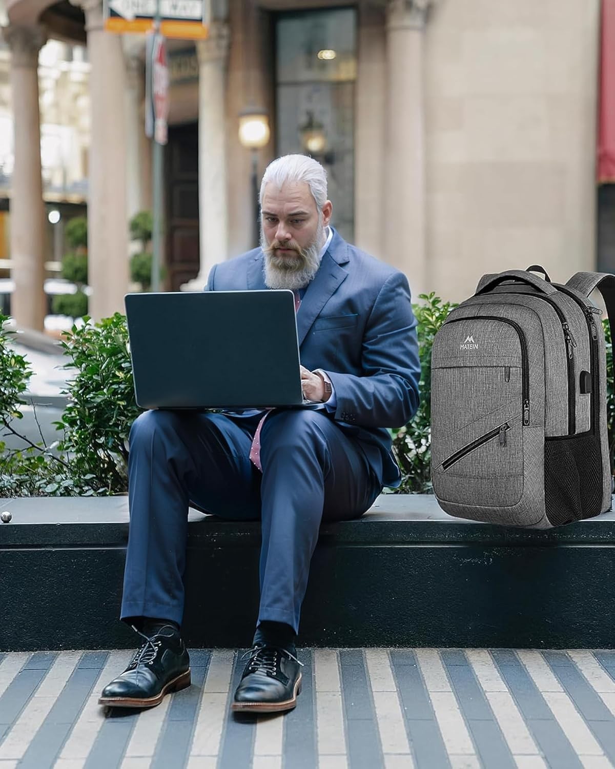 Water-Resistant 17 Inch Laptop Backpack with USB Port for Professionals