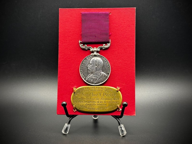 British Long Service and Good Conduct Medal Engraved With Named Brass Plaque