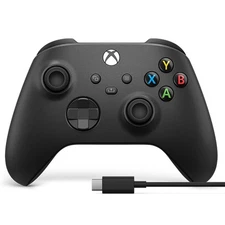 Xbox Wireless Gaming Controller + USB-C® Cable (2025) – Carbon Black – Play o...