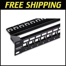 24-Port Blank Keystone Shielded Patch Panel