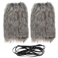 1 Pair Women Fuzzy Leg Warmers: Fluffy Faux Fur Boot Covers - Legwarmers with