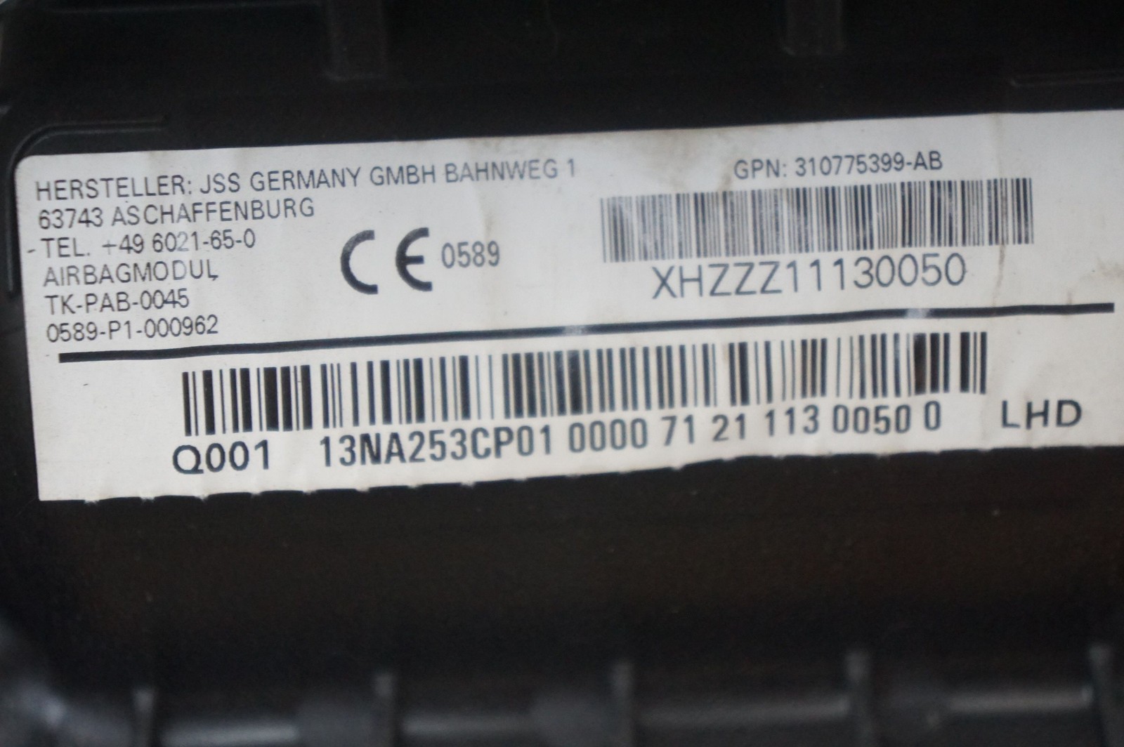 McLaren GT 2022 Dashboard P/N 0000310689