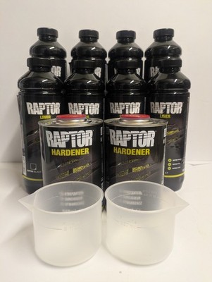 UPOL 0820 Raptor Black Spray-On Truck Bed Liner Kit w/ FREE Spray Gun (2 gallon)