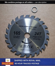Image of 165mm TCT Circular Saw Blade 24T 20mm Bore for Wood & Soft Materials