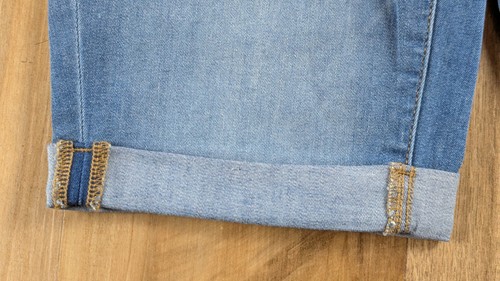 Apt. donna 9 Bermuda Denim Controllo Pancia Pantaloncini Elasticizzati Cintura Tg 4 - Foto 7 di 9