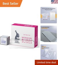 Complete Microscope Slide Kit: 50 Slides & 100 Coverslips for Precision Viewing