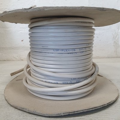 LSF-FLEX-0B 2-adrig 1,5 mm² weiß Flexkabel unbenutzt Überschuss