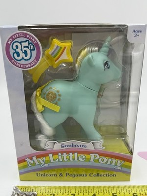 My Little Pony Sunbeam Unicorn 35th Anniversary Basic Fun Retro G1 MIB New 2018