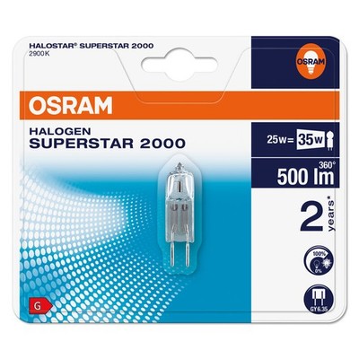 Osram Eco Halogen Stiftsockellampe 25W = 35W GY6,35 klar 440lm warmweiß dimmbar