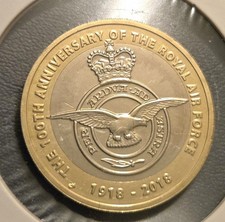 2018 RAF Centenary Badge £2 Two Pound Coin Brilliant Uncirculated