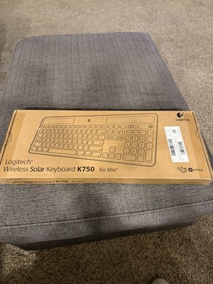 New Logitech K750 Wireless Solar Keyboard for Mac Computer Silver Color