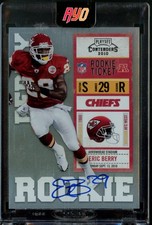 2010 Playoff Contenders #213 Eric Berry Rookie RC Ticket On-Card Auto - Chiefs. rookie card picture