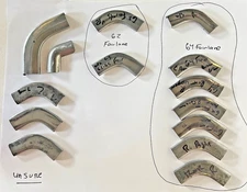 1962-1964 Ford Car Exterior Windshield Upper Corner Connectors - See Photos