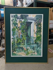 JON CARSMAN  Vintage Signed  Floral Burst 9/85 Limited Serigraph