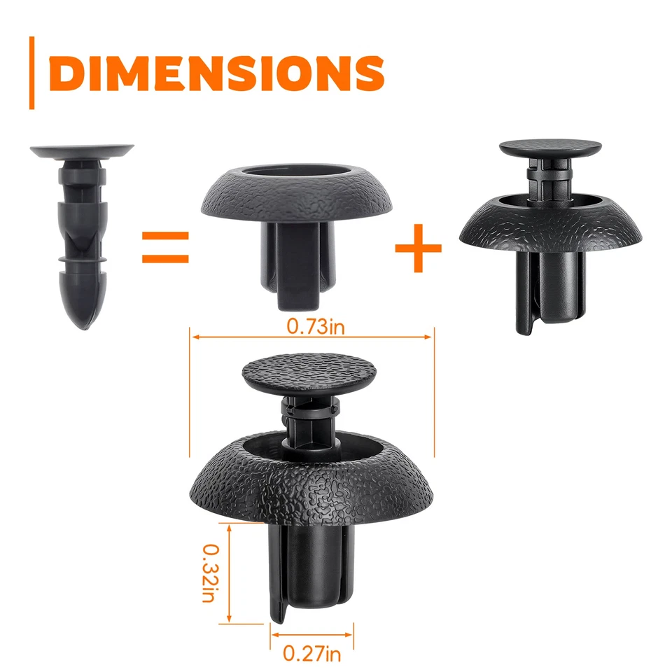 Clips de cubierta de motor de plástico para Lexus RX350 RX450H 2010-2018 3,5 L V6 4D 100 un. Foto 2 de 4