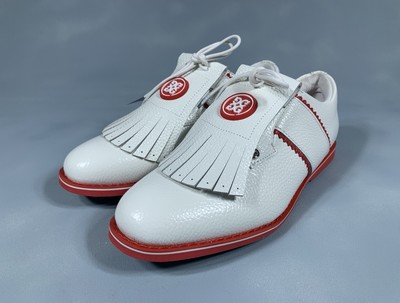G/Fore Kiltie Stripe Gallivanter Golf Shoes Poppy White Red