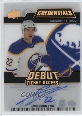 2024-25 Credentials 2024-25 Upper Deck Update 62/99 Jack Quinn #DTA-JQ Auto 1g0e