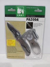 CRKT Pazoda 6490EC Combo Edge Folding Pocket Knife Eat'N Tool Utensil multi 9100