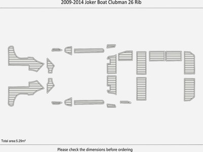 DuraEVA EVA Foam Boat flooring 2009-2014 Joker Boat Clubman 26 Rib