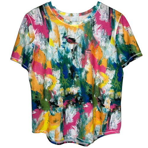 Camiseta Lululemon Cuello Alto Correr y Entrena Manga Corta en Sin Límites Blanca Multi - Imagen 2 de 11